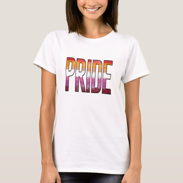 Camiseta Orgullo Lesbiano Palabra (Anverso)