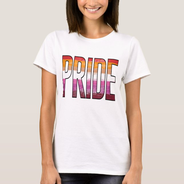Camiseta Orgullo Lesbiano Palabra (Anverso)