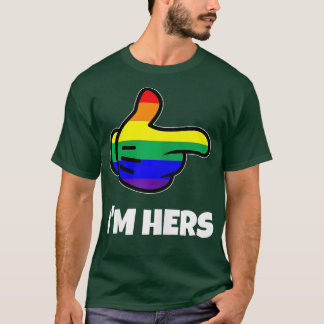 Camiseta Orgullo Lesbiano Que Coincide Con Im Hers LGB