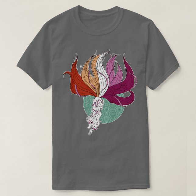 Camiseta Orgullo lésbico Kitsune (Diseño del anverso)