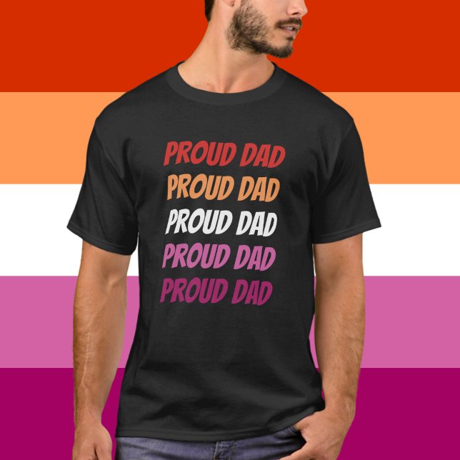 Camiseta Orgullo Lésbico LGBTQ Papá Orgulloso Repetir Texto (Subido por el creador)