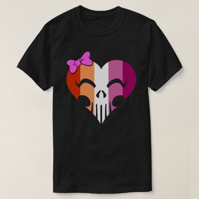 Camiseta Orgullo lésbico Skully Unisex (Diseño del anverso)