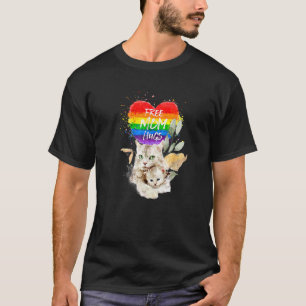 Camiseta Orgullo LGB Mama Gato y Gatito Abrazos Gratis de M