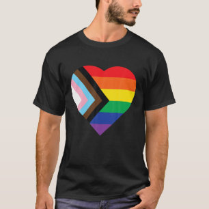 Camiseta Orgullo LGBQ Heart Love Lgbtq, corazón arcoiris
