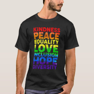 Camiseta Orgullo Lgbt Amabilidad Paz Igualdad Inclusión Amo