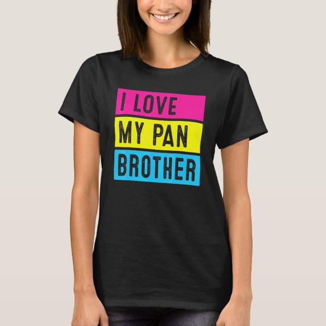 Camiseta Orgullo Lgbt Amor Mi Hermano Pansexual Familia Su (Anverso)