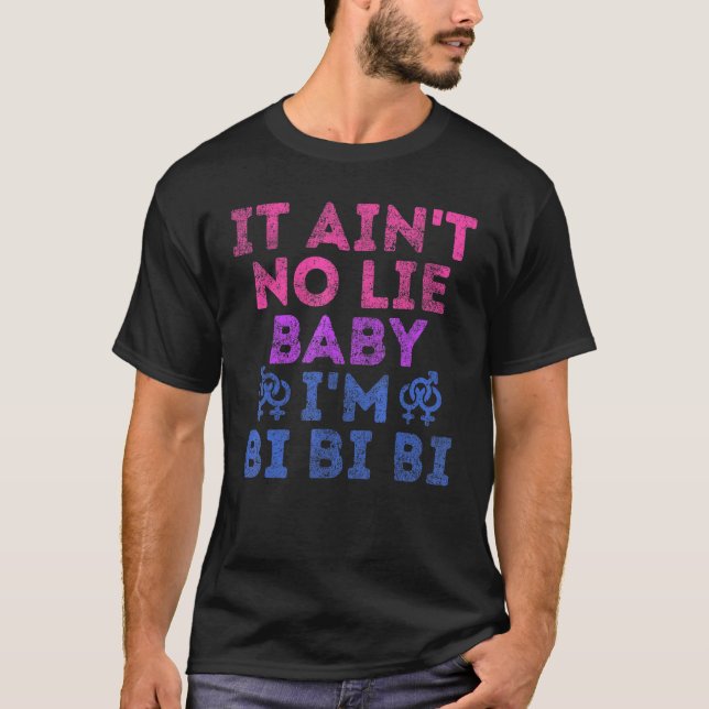 Camiseta Orgullo Lgbt Bisexual No Mentira Bebé Im Bi (Anverso)