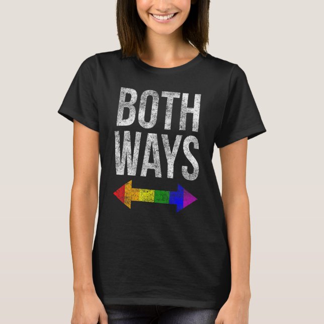 Camiseta Orgullo Lgbt De Ambas Formas Bisexual Flecha Arcoi (Anverso)