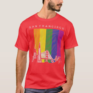 Camiseta Orgullo LGBT de Bandera Arcoiris de San Francisco