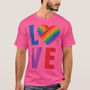 Camiseta Orgullo LGBT de corazón de amor 