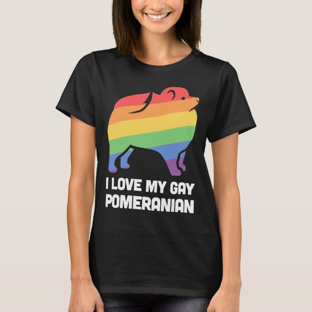 Camiseta Orgullo Lgbt De Perro Gay Funny Pomeraniano (Anverso)