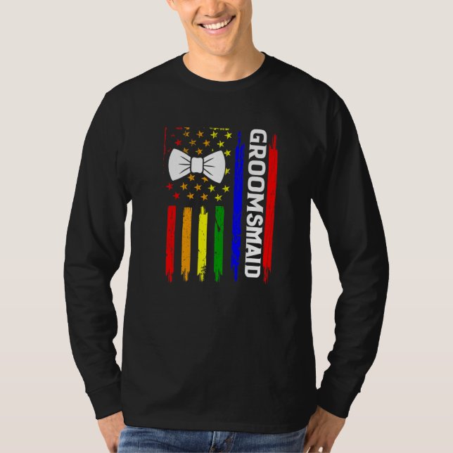 Camiseta Orgullo Lgbt Fiesta de Soltero Gay Compromiso (Anverso)