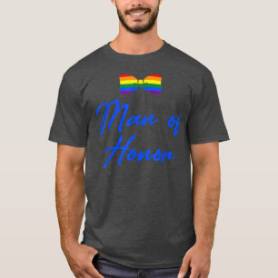 Camiseta Orgullo LGBT Fiesta de Soltero Gay Hombre de Honor