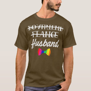Camiseta Orgullo LGBT Fiesta de Soltero Gay Novio Compromis