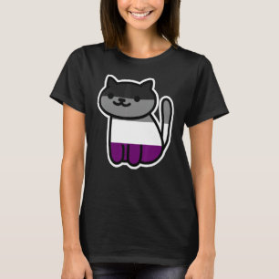 Camiseta Orgullo Lgbt Gato Animal Bandera Ace Asexualidad D