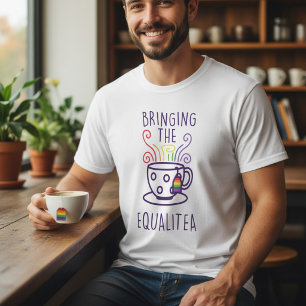 Camiseta Orgullo LGBT Gay Lesbiana moderna Doodle de iguald