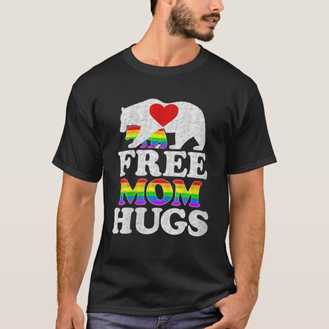 Camiseta Orgullo LGBT gay que mamá lleva por las mujeres (Anverso)
