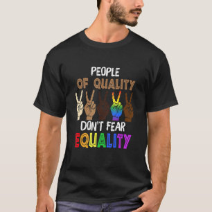 Camiseta Orgullo Lgbt Gente De Calidad No Teme Igualdad