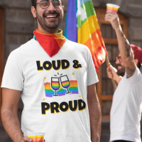 Orgullo LGBT: Glass de vino arcoiris ruidosas y or