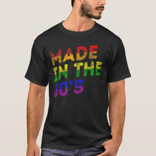 Camiseta Orgullo Lgbt hecho en Birthda en apoyo al arcoiris