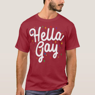 Camiseta Orgullo LGBT Hella Gay Rainbow