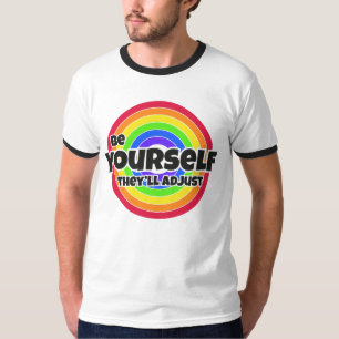Camiseta Orgullo LGBT lesbiana gay - sé tú mismo, Adju