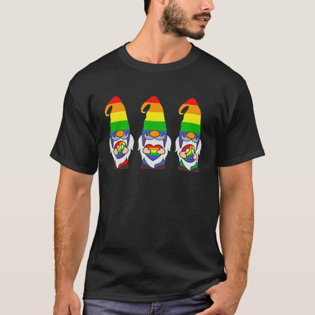 Camiseta Orgullo LGBT LGBTQ Gnomies arcoiris orgullosos de  (Anverso)
