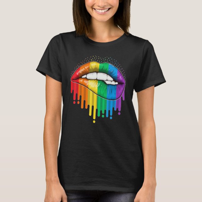 Camiseta Orgullo Lgbt Lidera Trato Bisexual Rícoco Gay (Anverso)