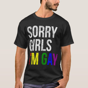 Camiseta Orgullo LGBT Lo siento Chicas Soy Gay Bandera Arco