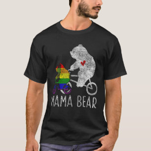 Camiseta Orgullo LGBT Mamá oso oso arcoiris apoya a madre h