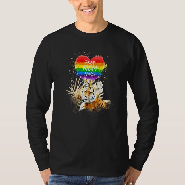 Camiseta Orgullo Lgbt Mama Tiger Free Mom Abraza El Amor Ar (Anverso)