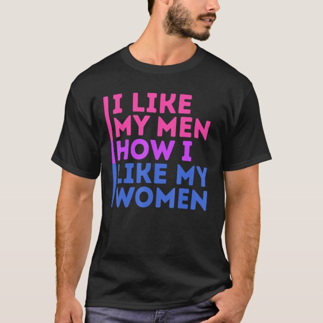 Camiseta Orgullo Lgbt Me Gustan Mis Hombres Cómo Me Gustan  (Anverso)