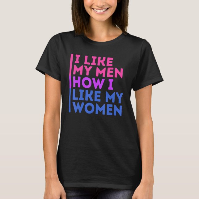 Camiseta Orgullo Lgbt Me Gustan Mis Hombres Cómo Me Gustan  (Anverso)