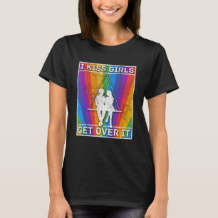 Camiseta Orgullo lgbt mujeres gays bisexuales besan a Chica