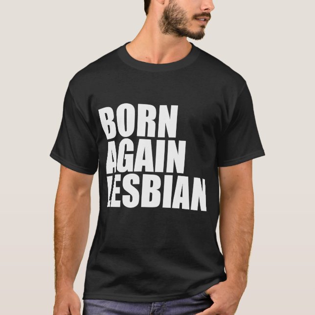 Camiseta Orgullo LGBT nace de nuevo apoyo a arcoiris lesbia (Anverso)