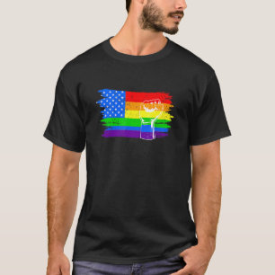 Camiseta Orgullo Lgbt Orgulloso América Bandera Apoyar la i