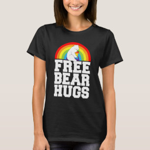 Camiseta Orgullo LGBT: Oso libre abrazos arco iris de apoyo