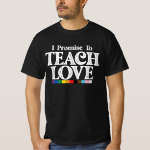 Camiseta Orgullo LGBT Profesor Prometo Enseñar Amor Gay
