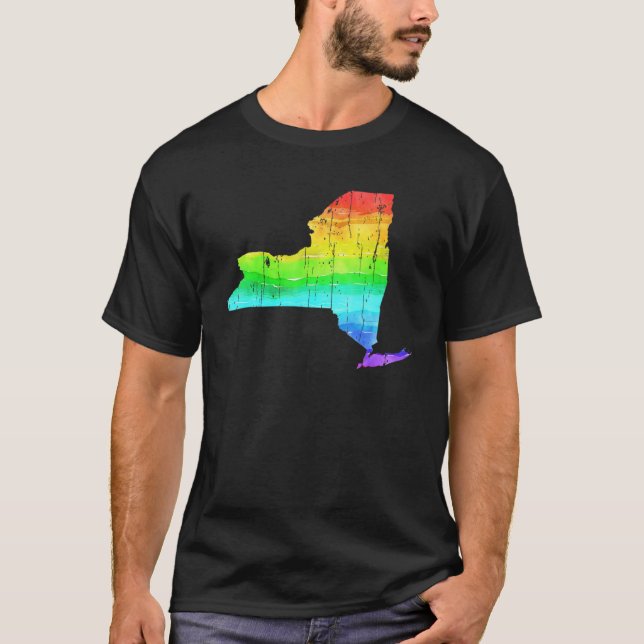 Camiseta Orgullo Lgbt Rainbow Gay De Nueva York (Anverso)