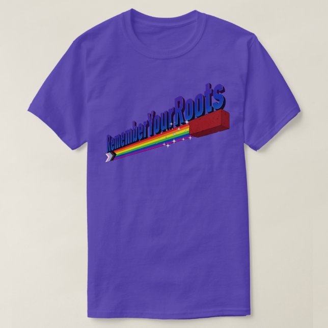 Camiseta Orgullo LGBT recuerda tus raíces (Diseño del anverso)