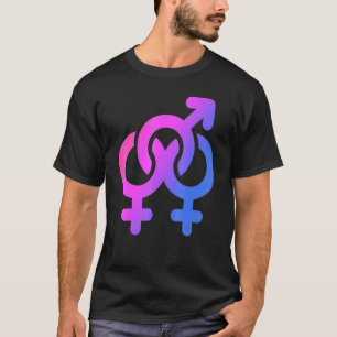 Camiseta Orgullo Lgbt Símbolo bisexual Art Lgbtq Soporte Ig