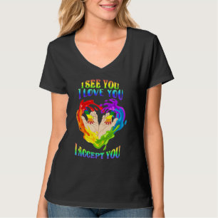Camiseta Orgullo Lgbt Te Veo Te Amo Te Acepto Lluvia