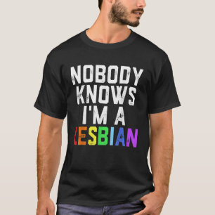 Camiseta Orgullo LGBT Trans que nadie sabe que soy lesbiana
