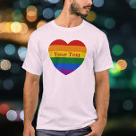 Camiseta Orgullo LGBTQ Bandera del Arcoiris Personalizado T<br><div class="desc">Agrega tu texto y crea fácilmente tu camiseta de orgullo personalizada. Haga clic en PERSONALIZAR MÁS AÚN para cambiar el color o la fuente del texto. Puede TRANSFERIR este DISEÑO a otros productos de Zazzle y ajustarlo para que se ajuste a la mayoría de los artículos de Zazzle. También puede...</div>