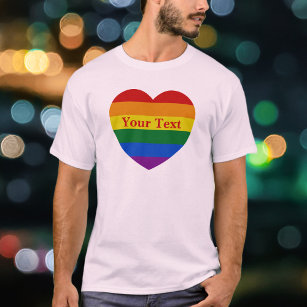 Camiseta Orgullo LGBTQ Bandera del Arcoiris Personalizado T