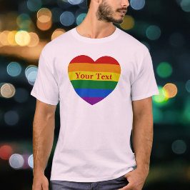 Camiseta Orgullo LGBTQ Bandera del Arcoiris Personalizado T