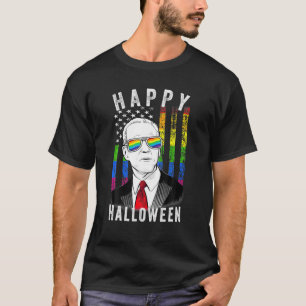 Camiseta Orgullo LGBTQ Biden Feliz Halloween para el Orgull