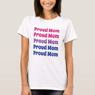Camiseta Orgullo LGBTQ Bisexual Orgullo de mamá repetir tex