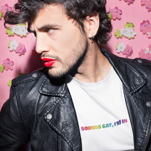 Camiseta Orgullo LGBTQ El arcoiris me suena gay
