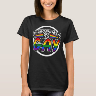 Camiseta Orgullo LGBTQ Lesbiana Gay La Homofobia Es Lluvia 